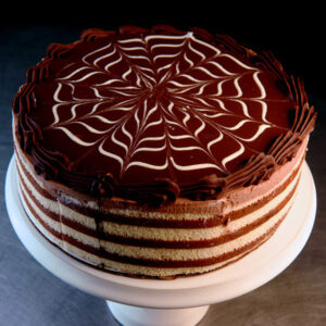 Triple chocolate mousse cake