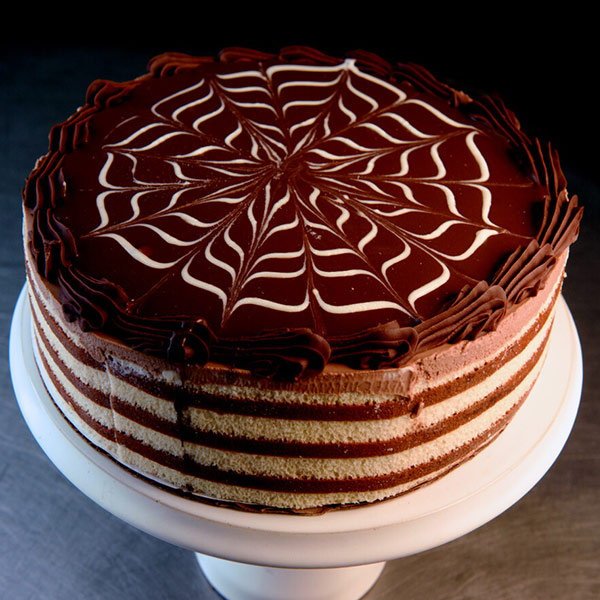 Triple chocolate mousse cake